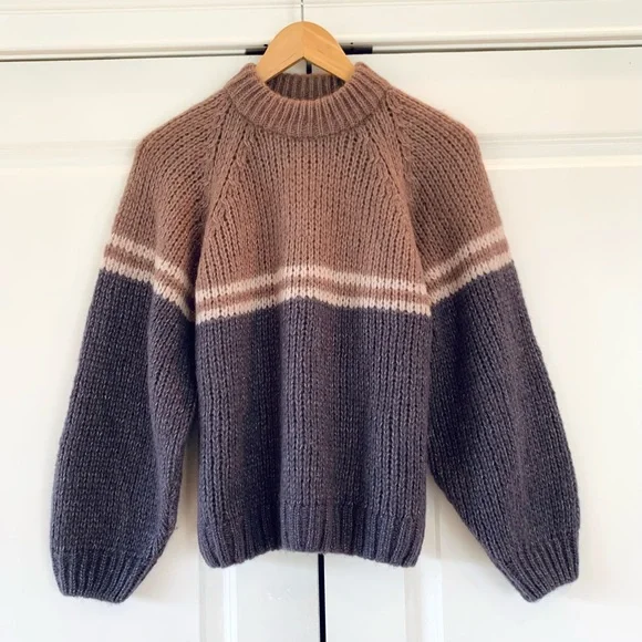 Xirena Sweater Alpaca Blend Knit Mock Neck Pullover Neutral Snowbird Size XS - Picture 2 of 9